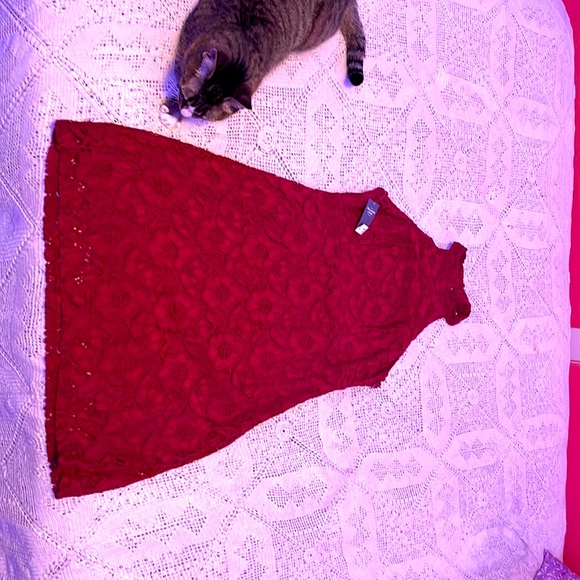 deep wine Abercrombie and Fitch halter neck dress - Picture 3 of 8